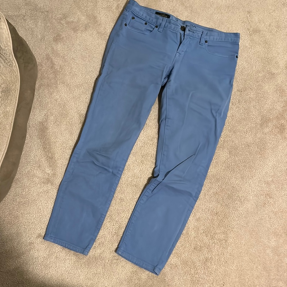 Toothpick ankle jeans. Cornflower blue
